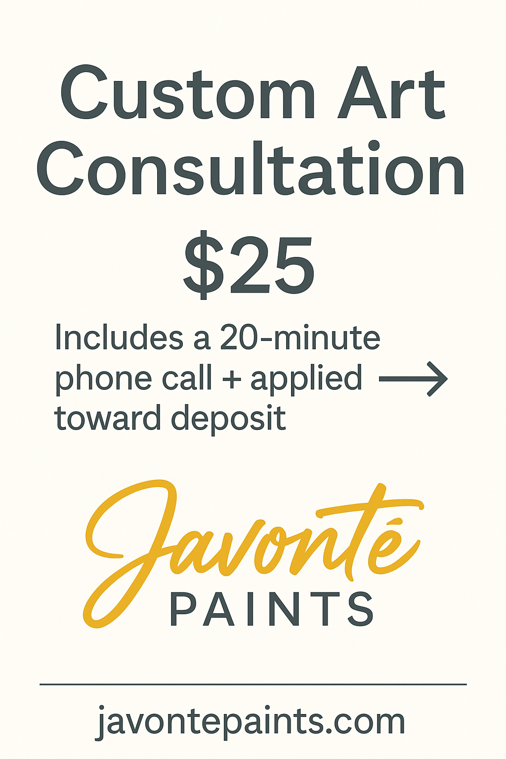 Javonté Paints Custom Art Consultation – 20-Minute Planning Call