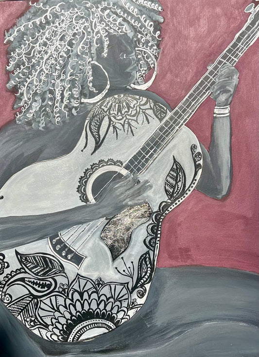 Original Canvas Art: Spanish Guitar