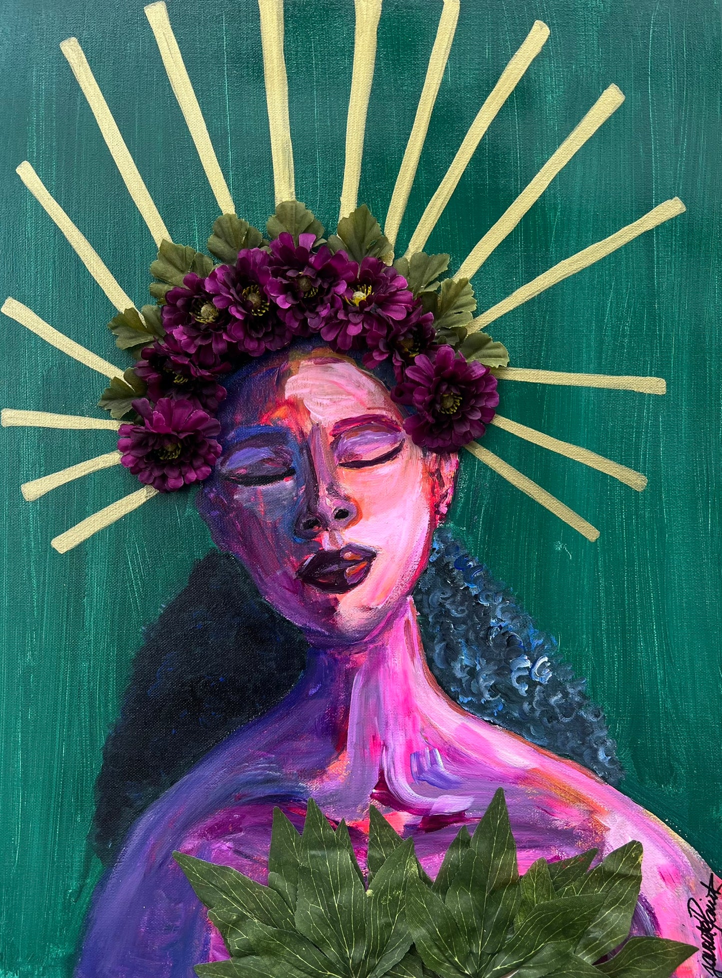 ORIGINAL CANVAS ART: "Aura in Full Bloom"