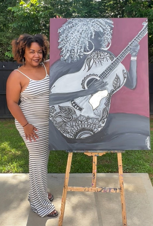 Original Canvas Art: Spanish Guitar