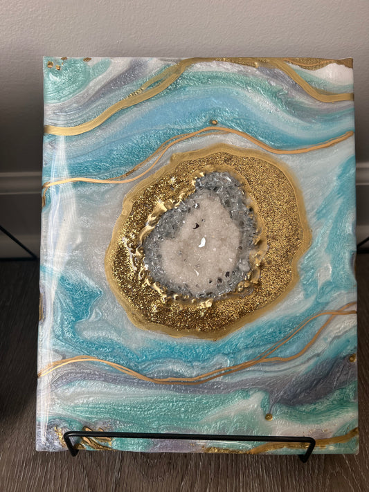 Bright Aqua Geode