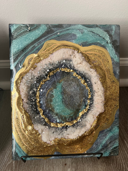 Dark Aqua Geode