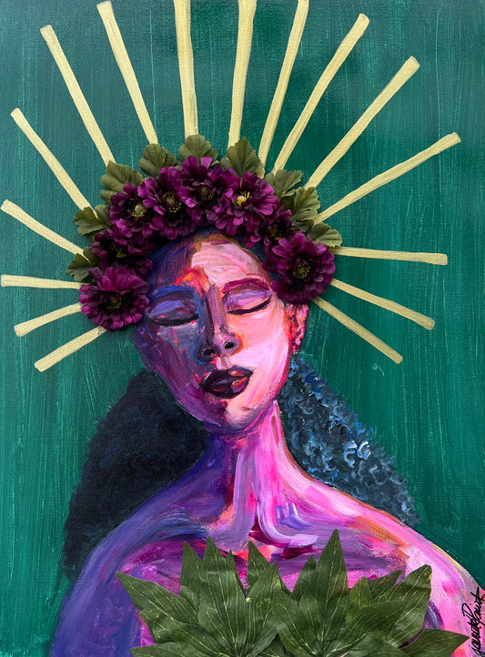 ORIGINAL CANVAS ART: "Aura in Full Bloom"